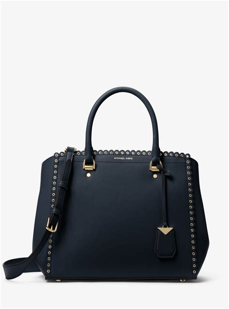 benning michael kors large|Benning Large Scalloped Leather Satchel .